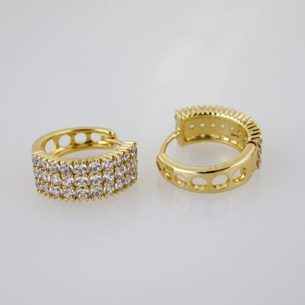 Arete de Acero Bañado en Oro 14k - EA166 - Imagen 2