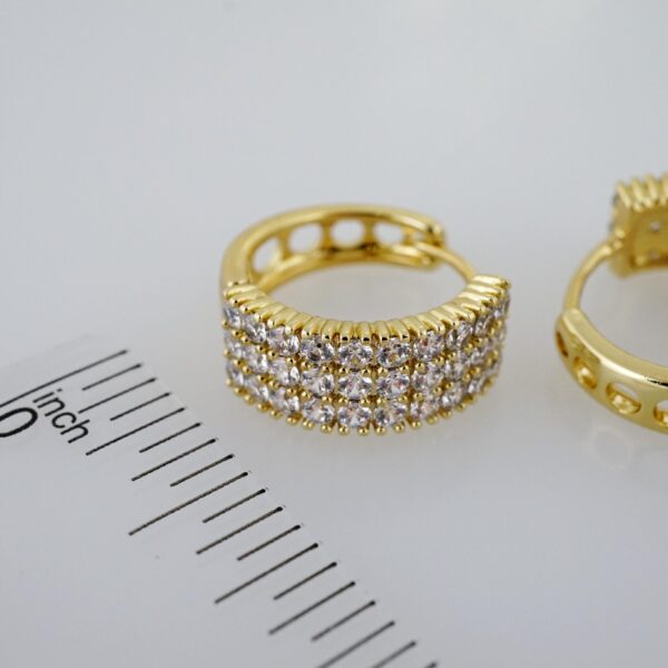 Arete de Acero Bañado en Oro 14k - EA166 - Imagen 3