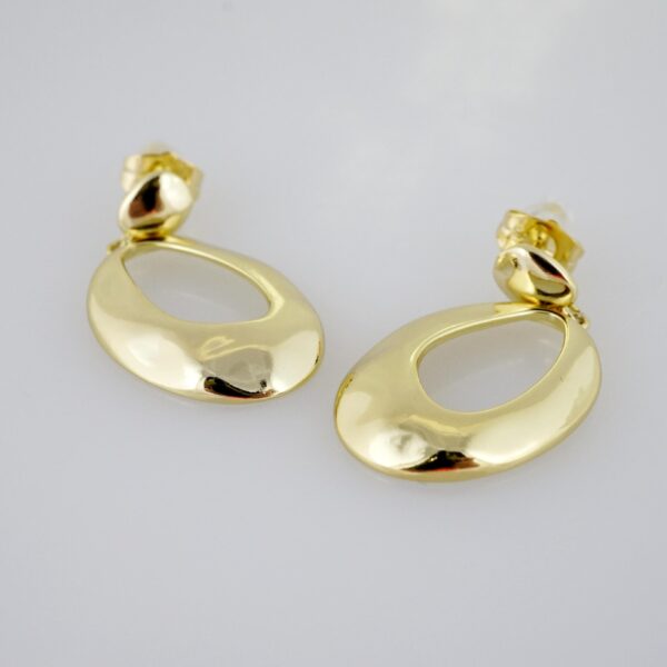 Arete de Acero Bañado en Oro 14k - EA160