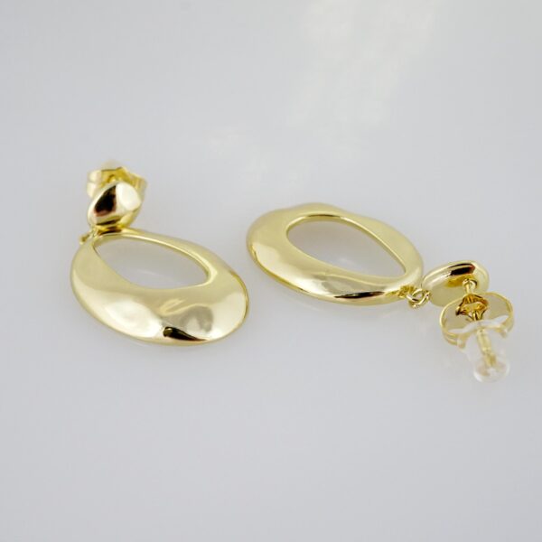 Arete de Acero Bañado en Oro 14k - EA160 - Imagen 2