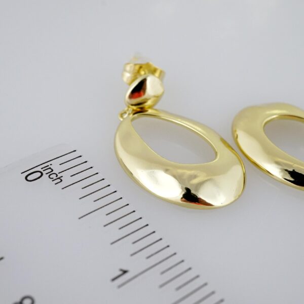 Arete de Acero Bañado en Oro 14k - EA160 - Imagen 3