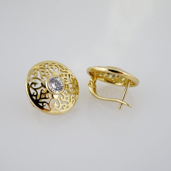 Arete de Acero Bañado en Oro 14k - EA161 - Imagen 2