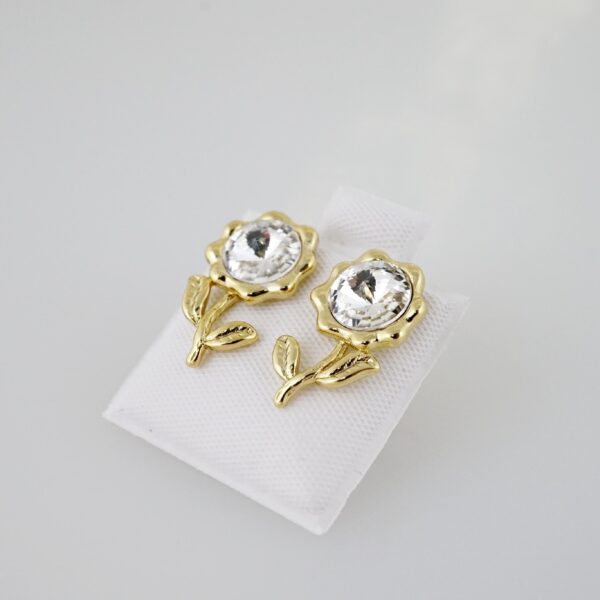 Arete de Acero Bañado en Oro 14k - EA163