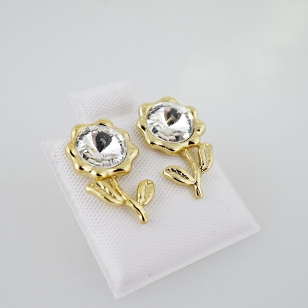 Arete de Acero Bañado en Oro 14k - EA163 - Imagen 2