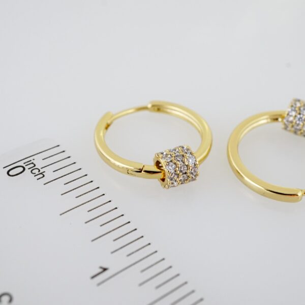 Arete de Acero Bañado en Oro 14k - EA100 - Imagen 3
