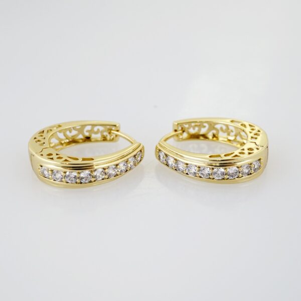 Arete de Acero Bañado en Oro 14k - EA099