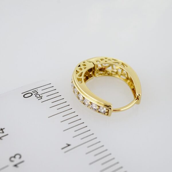 Arete de Acero Bañado en Oro 14k - EA099 - Imagen 3