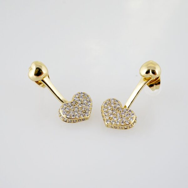 Arete de Acero Bañado en Oro 14k - EA098
