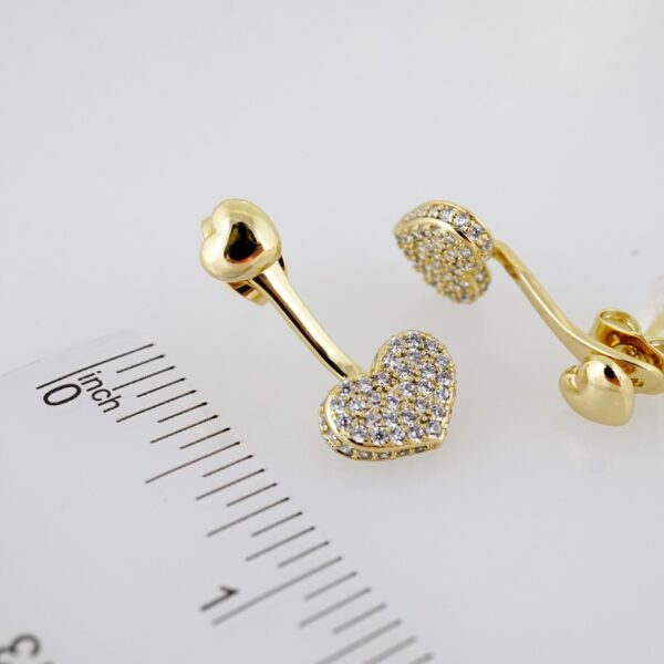 Arete de Acero Bañado en Oro 14k - EA098 - Imagen 3