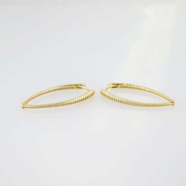 Arete de Acero Bañado en Oro 14k - EA096