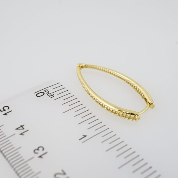 Arete de Acero Bañado en Oro 14k - EA096 - Imagen 3