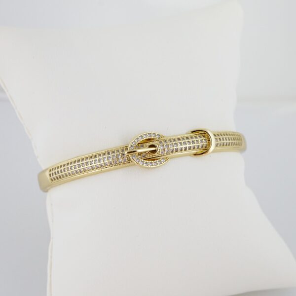 Pulso de Acero Bañado en Oro 14k - BA030 - Imagen 2