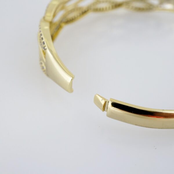 Pulso de Acero Bañado en Oro 14k - BA036 - Imagen 3