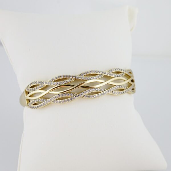 Pulso de Acero Bañado en Oro 14k - BA036 - Imagen 2