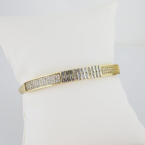 Pulso de Acero Bañado en Oro 14k - BA035 - Imagen 2