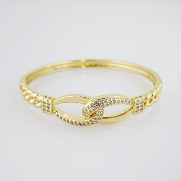Pulso de Acero Bañado en Oro 14k - BA043