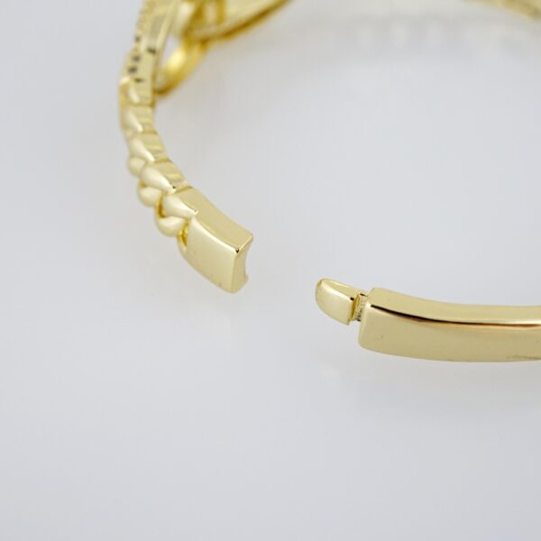 Pulso de Acero Bañado en Oro 14k - BA043 - Imagen 3