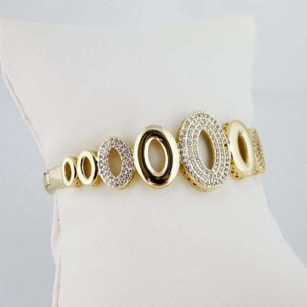 Pulso de Acero Bañado en Oro 14k - BA029 - Imagen 2