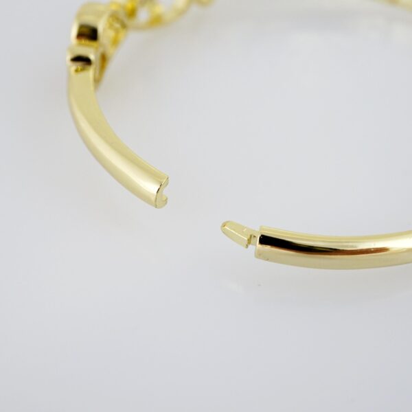 Pulso de Acero Bañado en Oro 14k - BA040 - Imagen 3