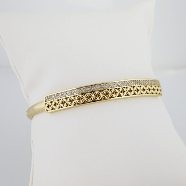 Pulso de Acero Bañado en Oro 14k - BA044 - Imagen 2