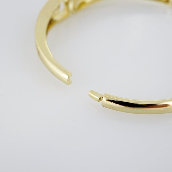 Pulso de Acero Bañado en Oro 14k - BA038 - Imagen 3