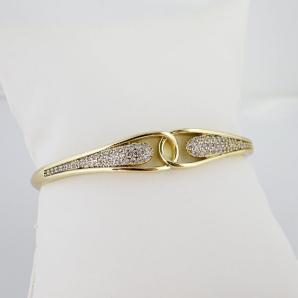 Pulso de Acero Bañado en Oro 14k - BA038 - Imagen 2