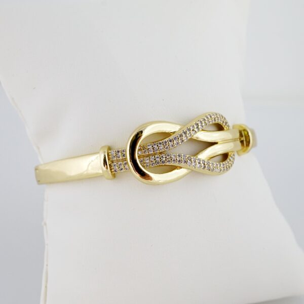 Pulso de Acero Bañado en Oro 14k - BA032 - Imagen 2