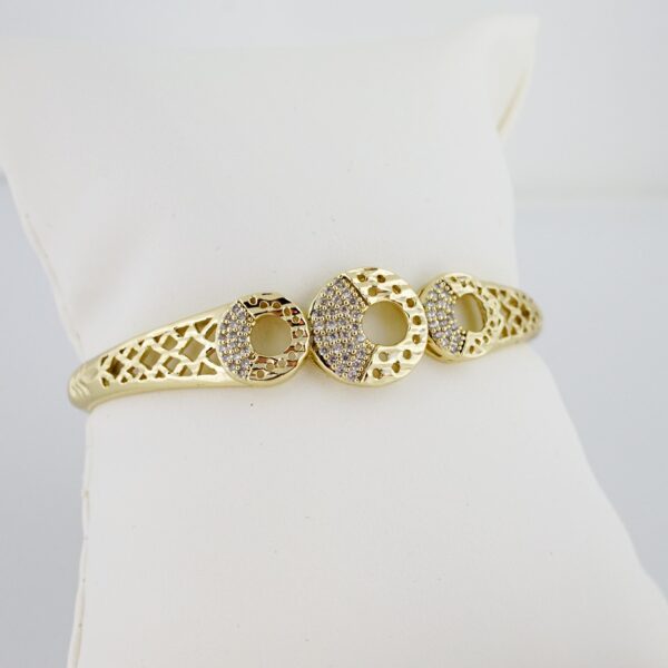 Pulso de Acero Bañado en Oro 14k - BA039 - Imagen 2