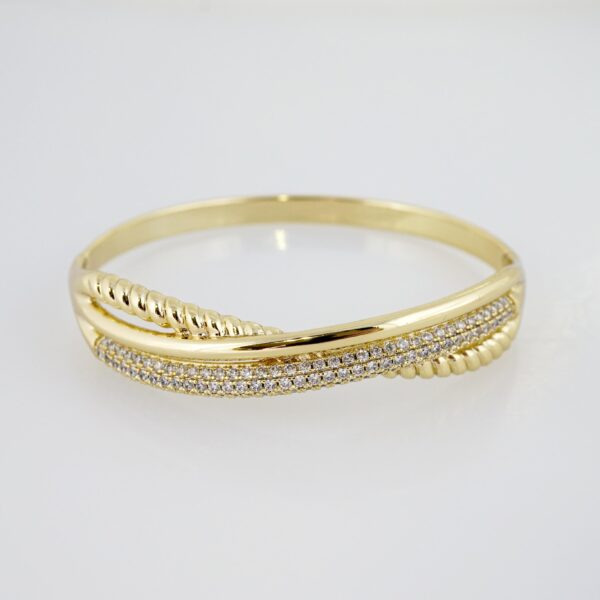 Pulso de Acero Bañado en Oro 14k - BA042