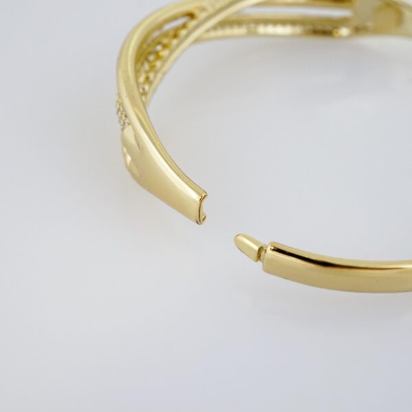 Pulso de Acero Bañado en Oro 14k - BA042 - Imagen 3