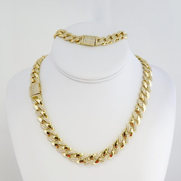Set de Acero Inoxidable Bañado en Oro 14k - SET001