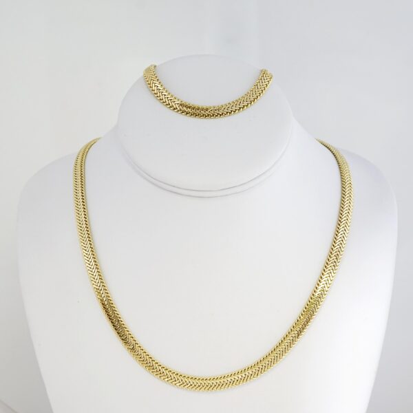 Set de Acero Inoxidable Bañado en Oro 14k - SET002