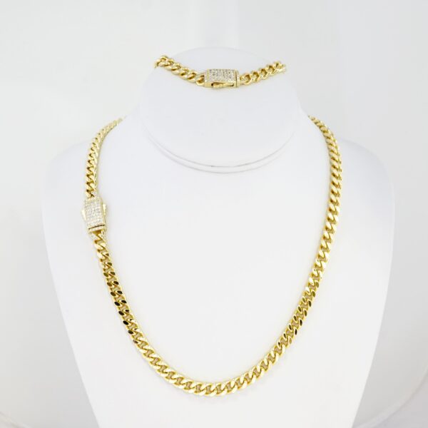 Set de Acero Inoxidable Bañado en Oro 14k - SET004
