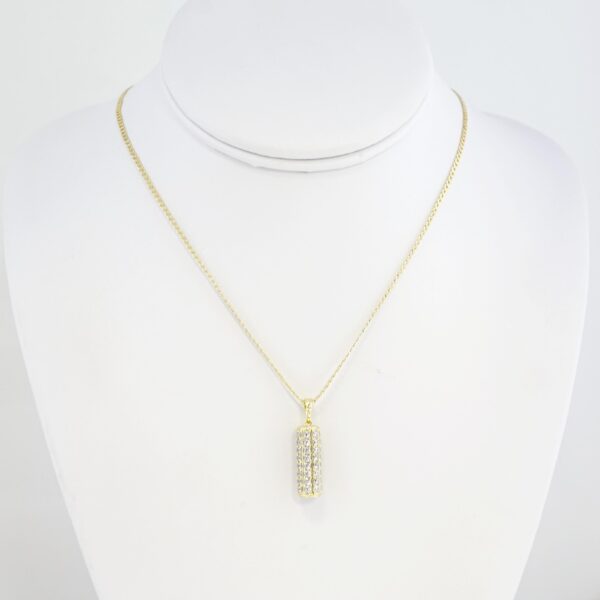 Cadena de Acero Bañada en Oro 14k - CH080