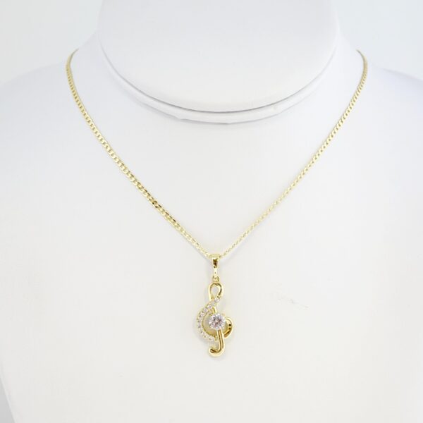 Cadena de Acero Bañada en Oro 14k - CH076