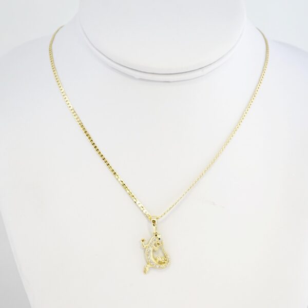 Cadena de Acero Bañada en Oro 14k - CH075