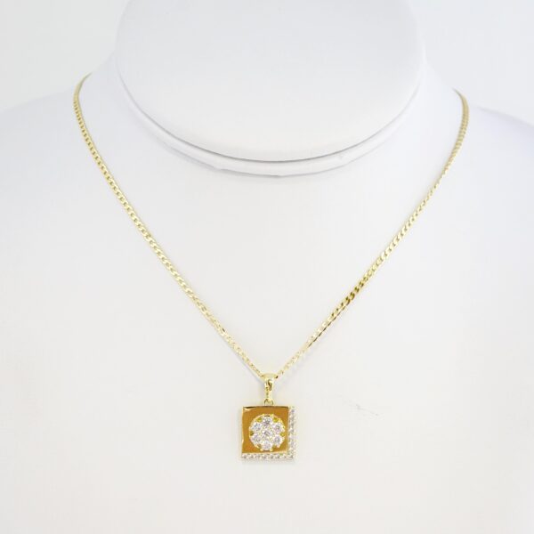 Cadena de Acero Bañada en Oro 14k - CH074