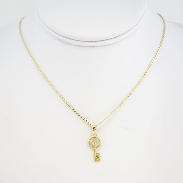Cadena de Acero Bañada en Oro 14k - CH072