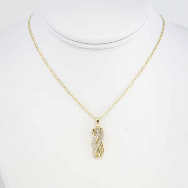 Cadena de Acero Bañada en Oro 14k - CH071