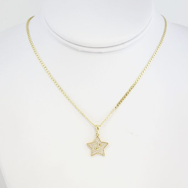 Cadena de Acero Bañada en Oro 14k - CH070