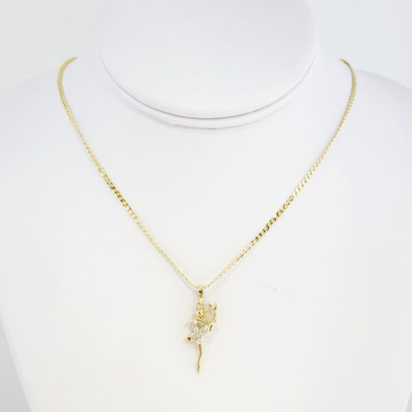 Cadena de Acero Bañada en Oro 14k - CH069