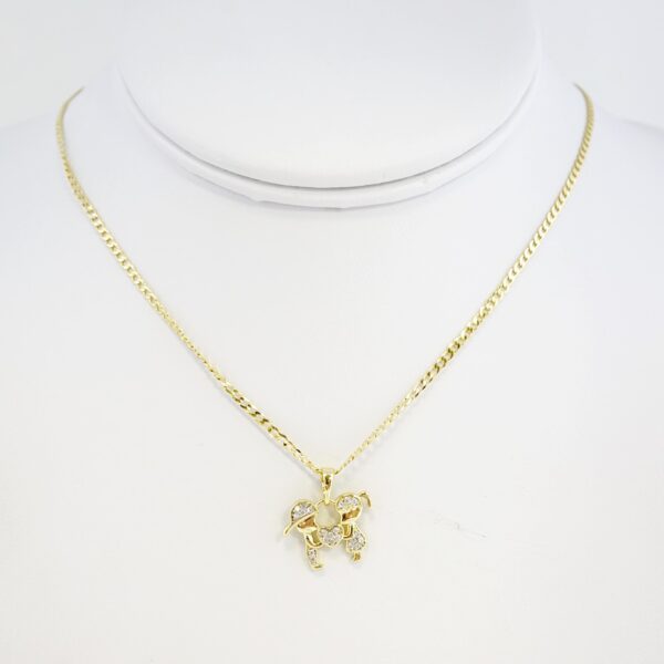 Cadena de Acero Bañada en Oro 14k - CH068
