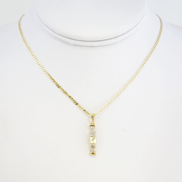 Cadena de Acero Bañada en Oro 14k - CH067