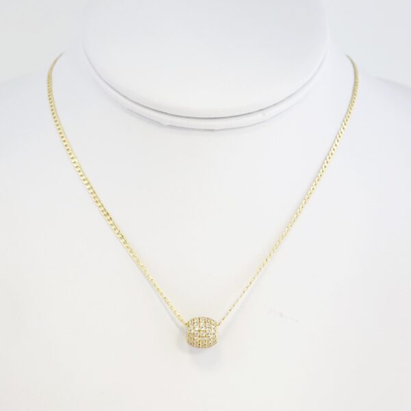 Cadena de Acero Bañada en Oro 14k - CH065