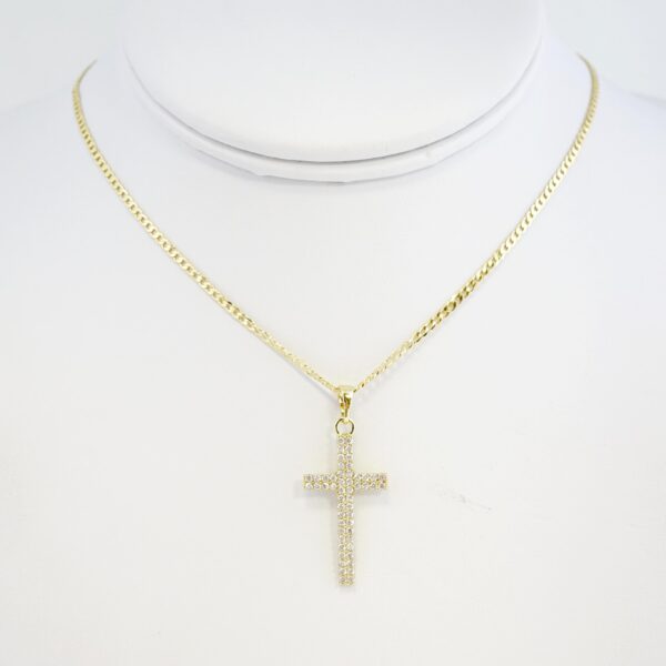 Cadena de Acero Bañada en Oro 14k - CH064
