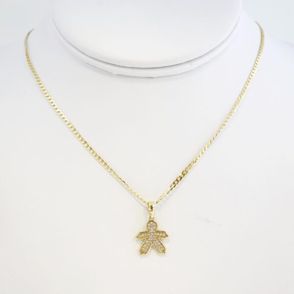 Cadena de Acero Bañada en Oro 14k - CH056