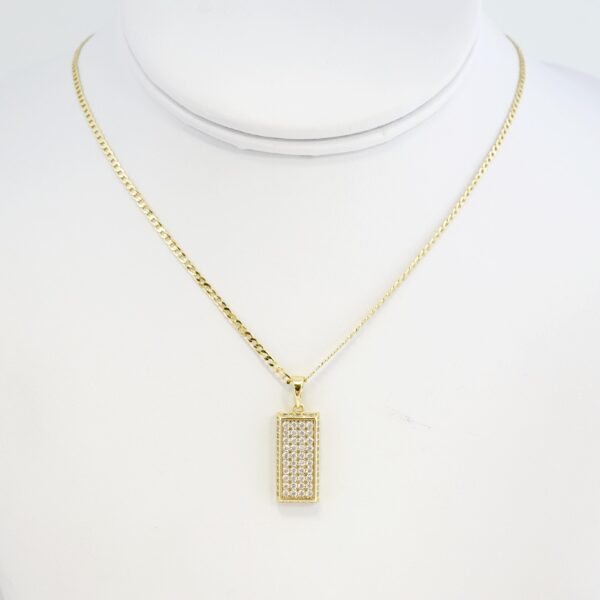 Cadena de Acero Bañada en Oro 14k - CH054