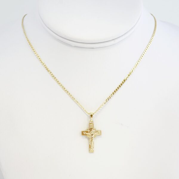 Cadena de Acero Bañada en Oro 14k - CH053