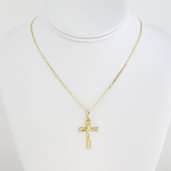 Cadena de Acero Bañada en Oro 14k - CH051