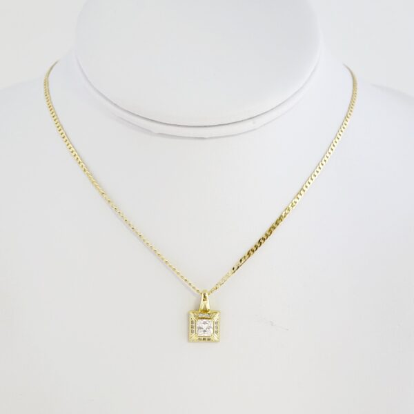 Cadena de Acero Bañada en Oro 14k - CH050